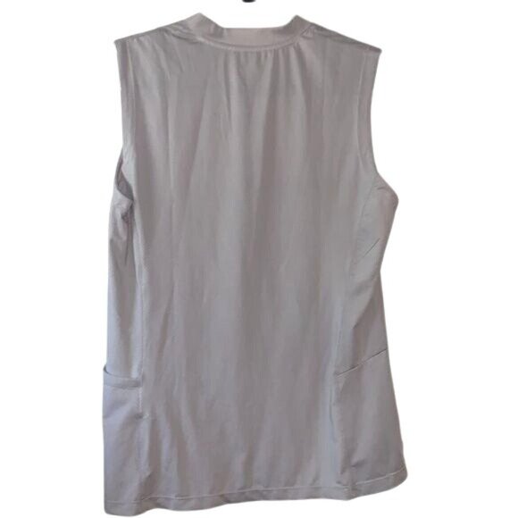 Marouat Womens Sleeveless Light Gray V-Neck Top With Side Pocket Lightweight Siz - Picture 7 of 9